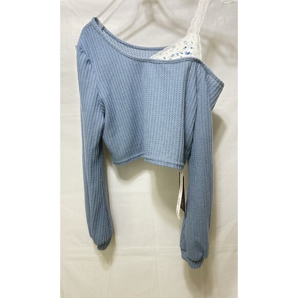 Romwe Womens L Aesthetic Long Sleeve Crop Top NWT - Picture 1 of 10